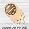 Flaming Golf Ball Unfinished Wood Shape Blank Laser Engraved Cut Out Woodcraft Craft Supply GOL-001 product 1